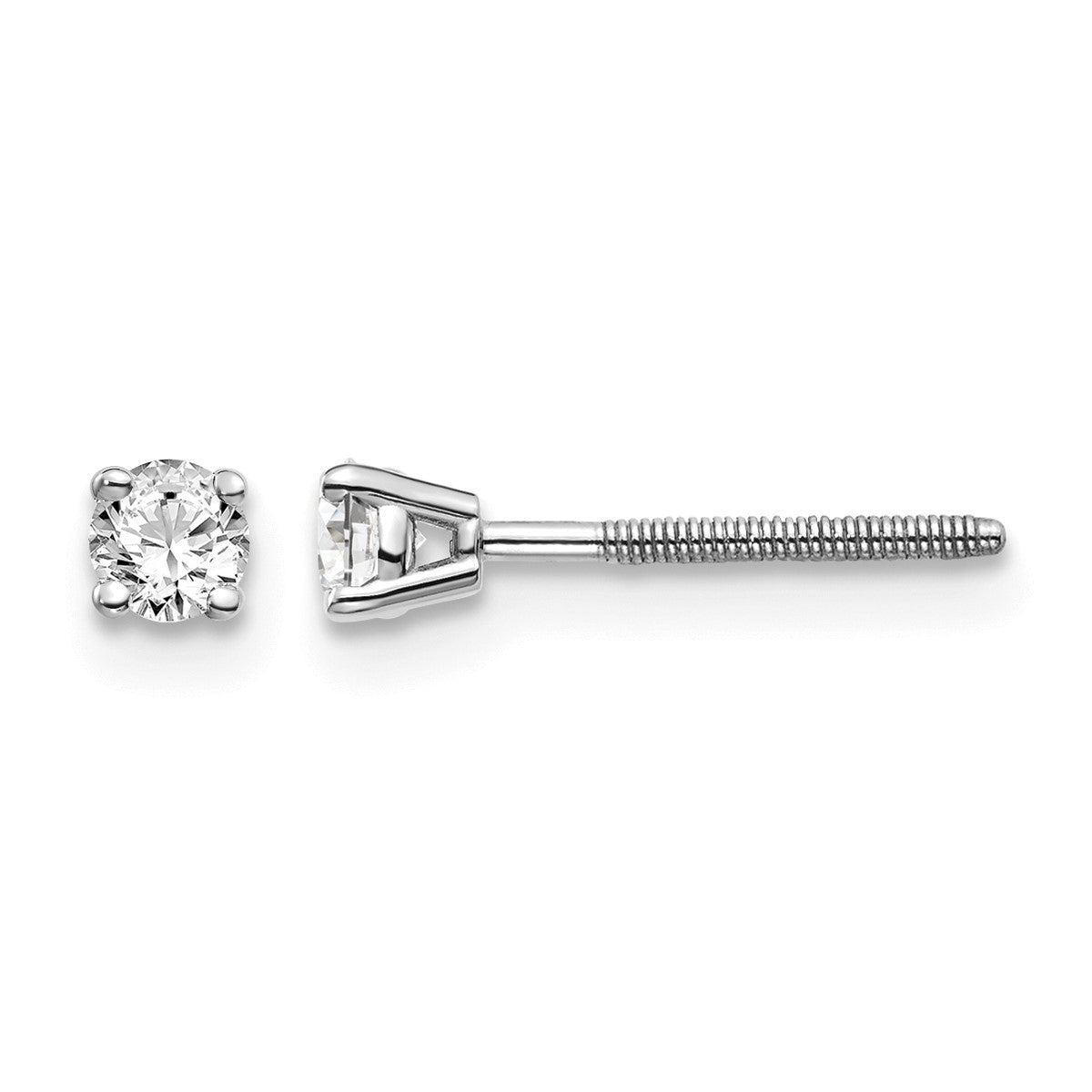 14kw .20ct VS2/SI1 G-I Diamond Stud Thread on/off Post Earrings