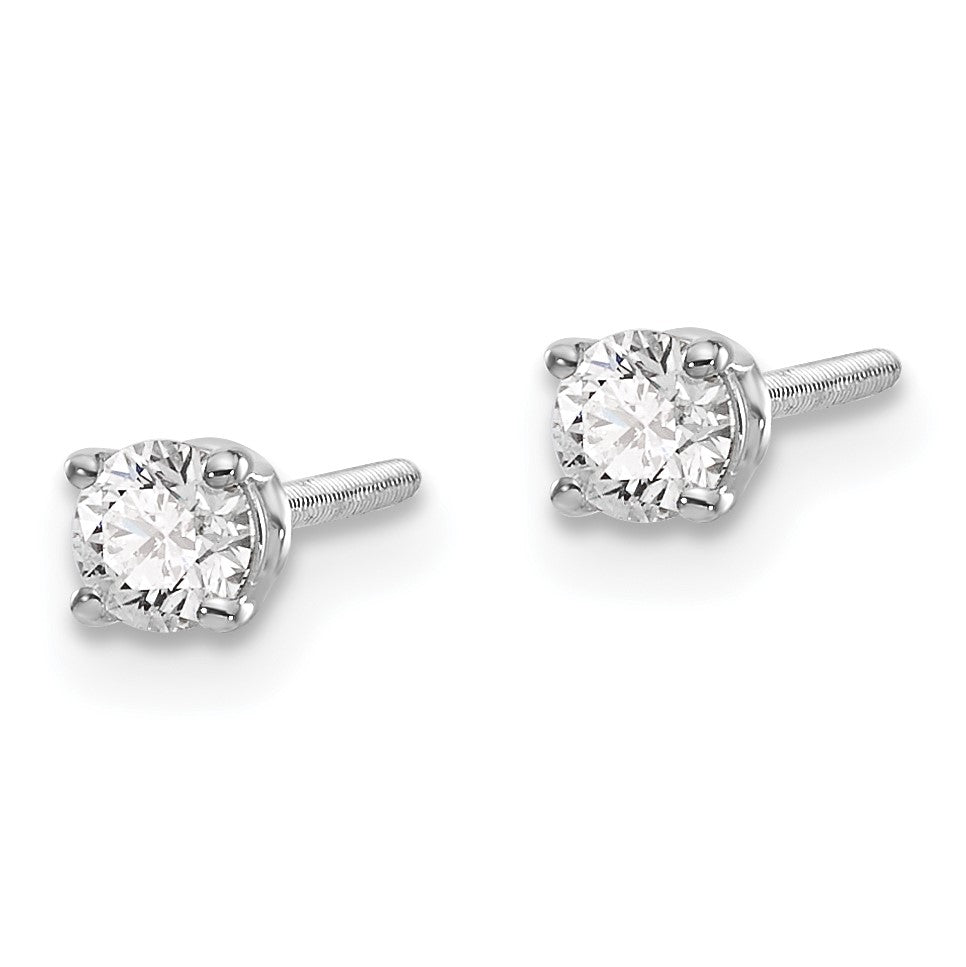 14kw .25ct VS2/SI1 G-I Diamond Stud Thread on/off Post Earrings