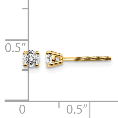 14ky .30ct. VS2/SI1 G-I Diamond Stud Thread on/off Post Earrings