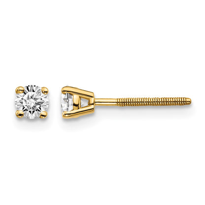 14ky .30ct. SI3 G-I Diamond Stud Thread on/off Post Earrings