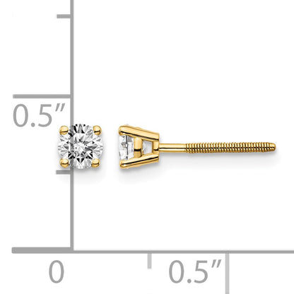 14ky .40ct. VS2/SI1 G-I Diamond Stud Thread on/off Post Earrings