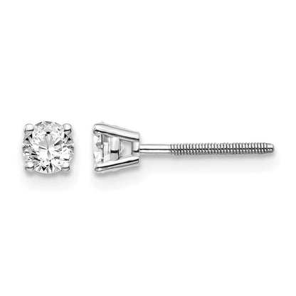14kw .40ct SI3 G-I Diamond Stud Thread on/off Post Earrings