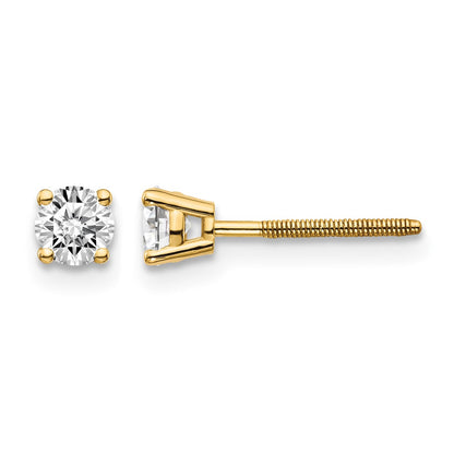 14ky .40ct. VS2/SI1 G-I Diamond Stud Thread on/off Post Earrings