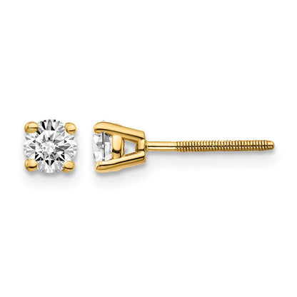 14ky .50ct. SI3 G-I Diamond Stud Thread on/off Post Earrings