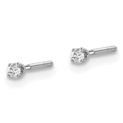 14kw .05ct VS2/SI1 G-I Diamond Stud Thread on/off Post Earrings