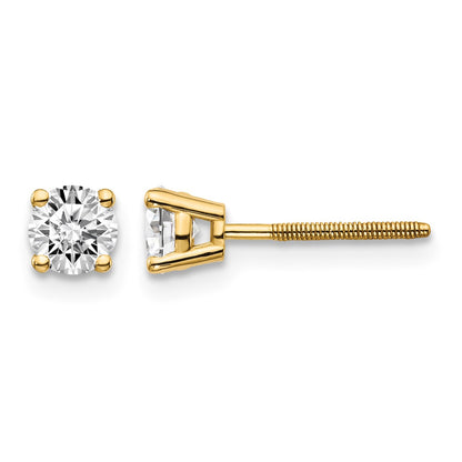 14ky .60ct. SI3 G-I Diamond Stud Thread on/off Post Earrings