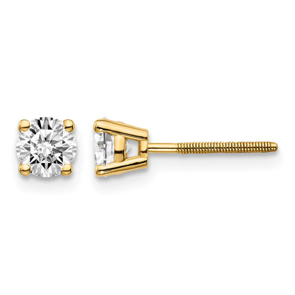14ky .70ct. SI3 G-I Diamond Stud Thread on/off Post Earrings