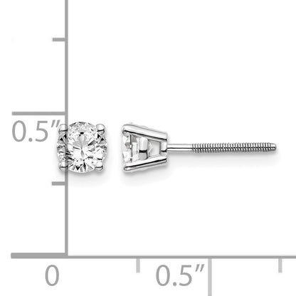 14kw .70ct SI3 G-I Diamond Stud Thread on/off Post Earrings