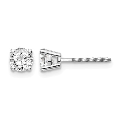14kw .70ct SI3 G-I Diamond Stud Thread on/off Post Earrings