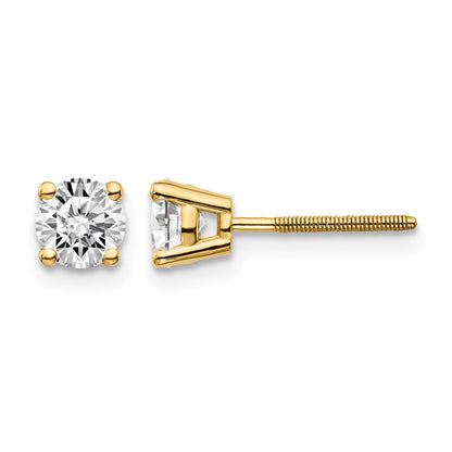 14ky .75ct. SI3 G-I Diamond Stud Thread on/off Post Earrings