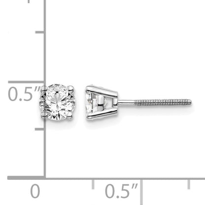 14kw .75ct SI3 G-I Diamond Stud Thread on/off Post Earrings