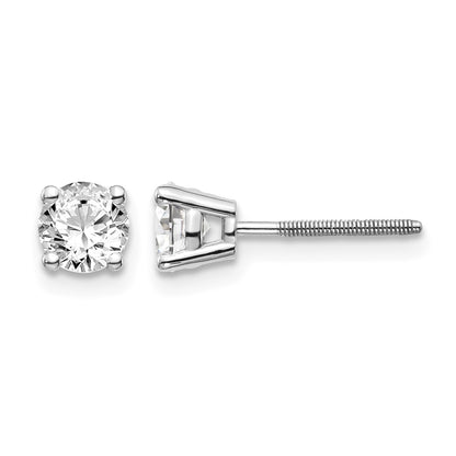 14kw .75ct SI3 G-I Diamond Stud Thread on/off Post Earrings