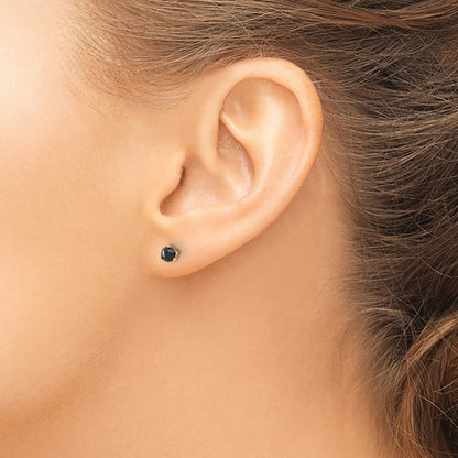 14k 1/2 carat Black Diamond Stud Earrings