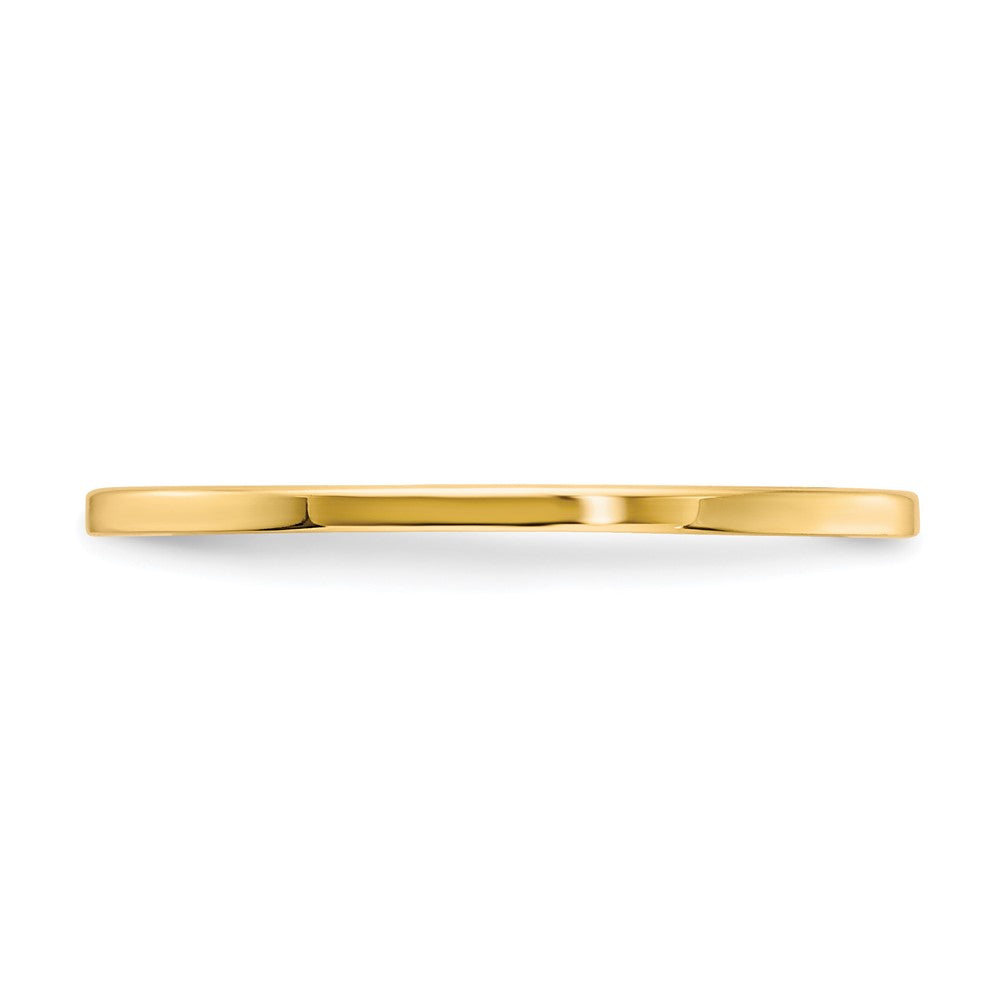 14K Yellow Gold 1.2mm Flat Polished Stackable Band Size 8