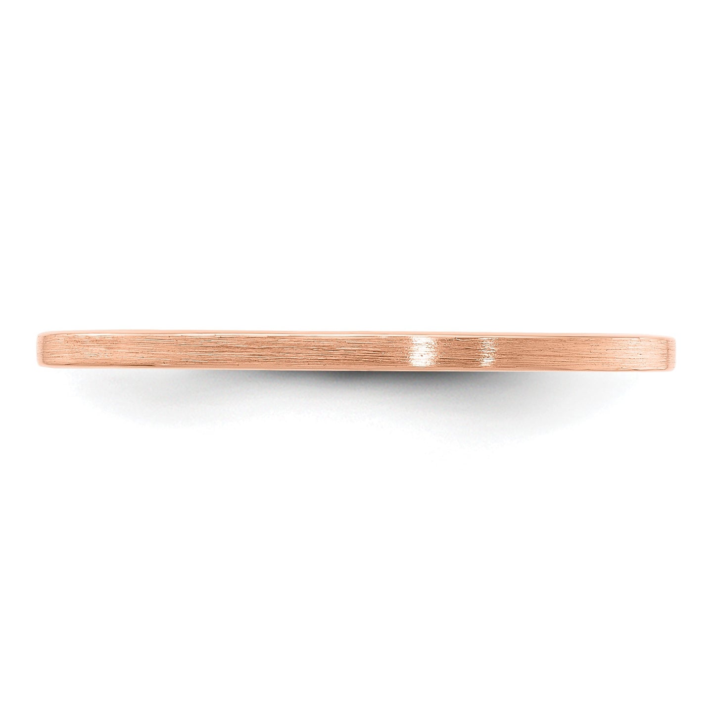 14K Rose Gold 1.2mm Flat Satin Stackable Band Size 4.5