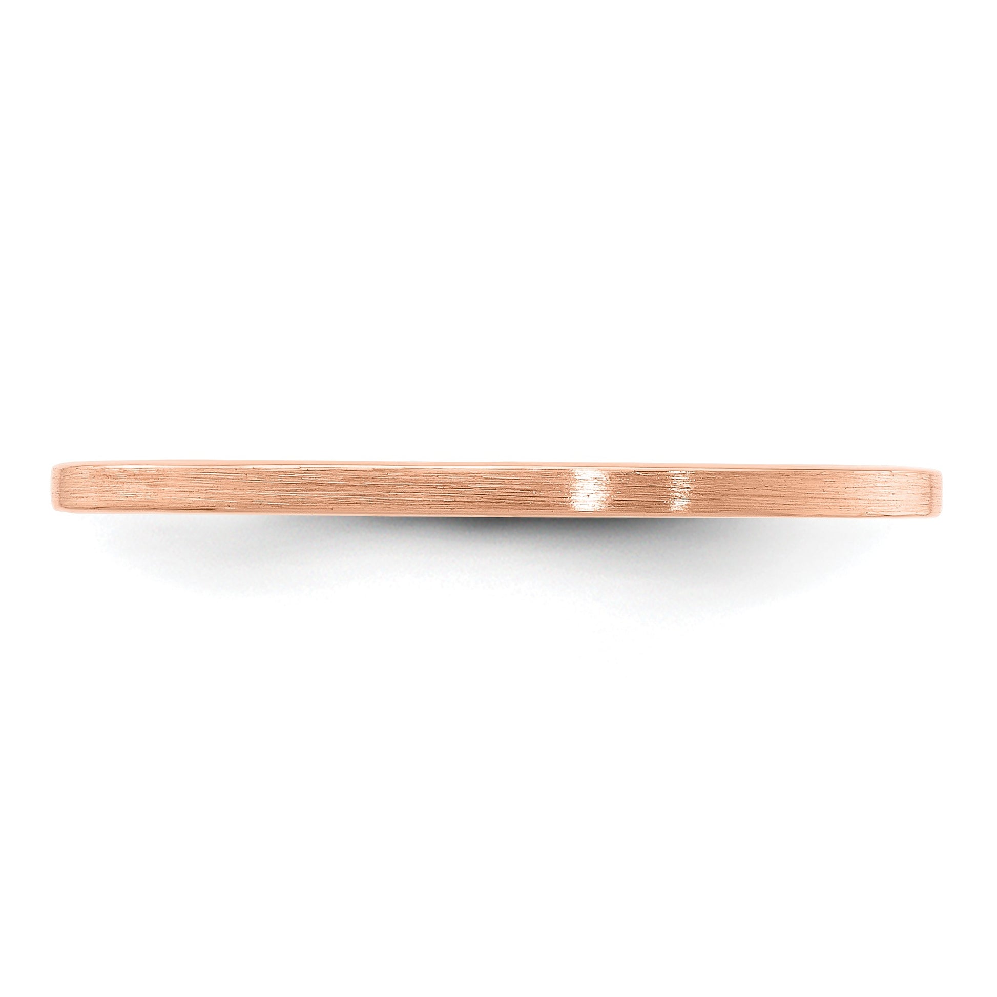 14K Rose Gold 1.2mm Flat Satin Stackable Band Size 6.5