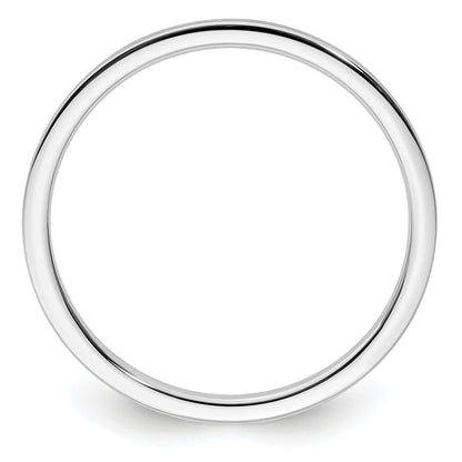 14K White Gold 1.2mm Flat Satin Stackable Band Size 4.5
