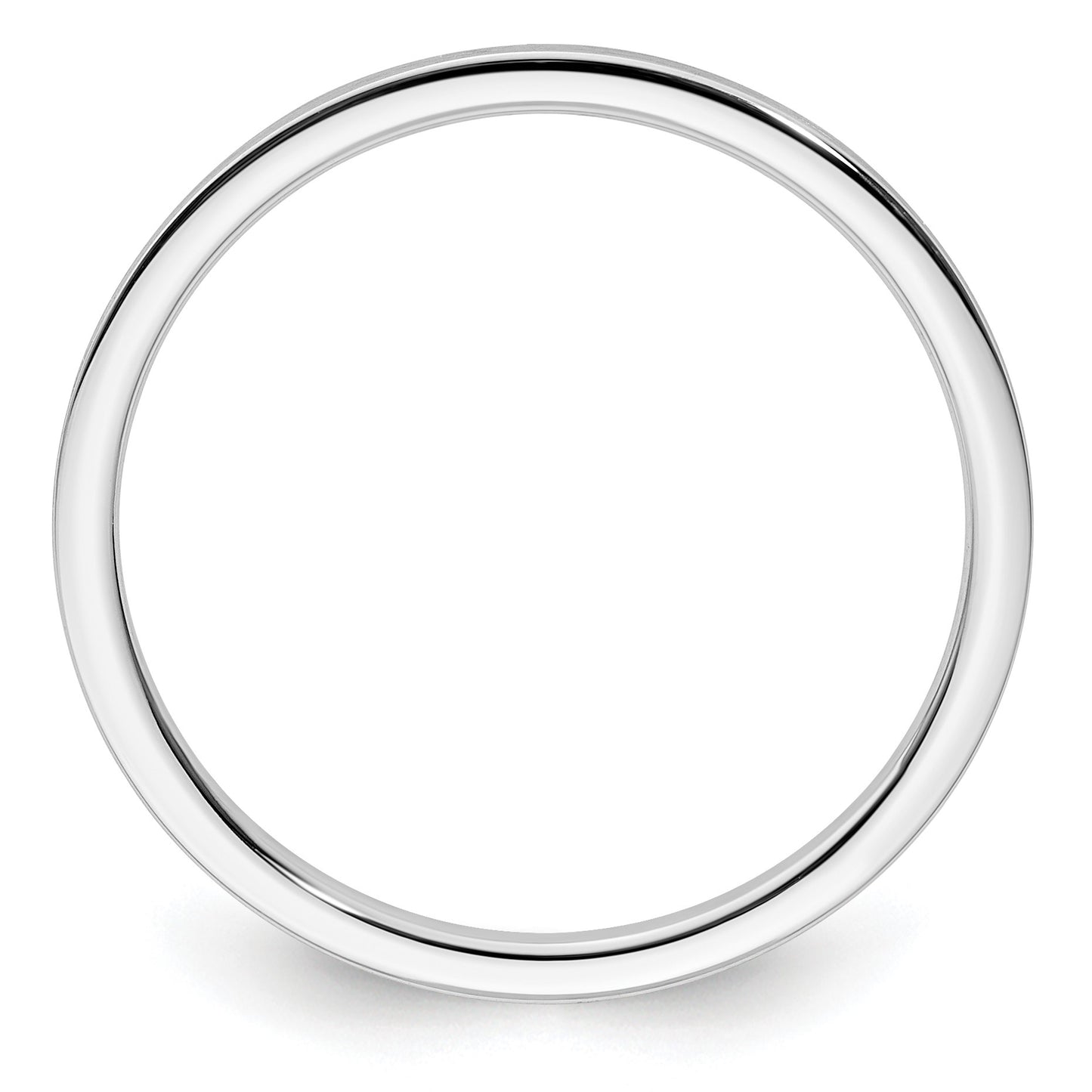14K White Gold 1.2mm Flat Satin Stackable Band Size 7