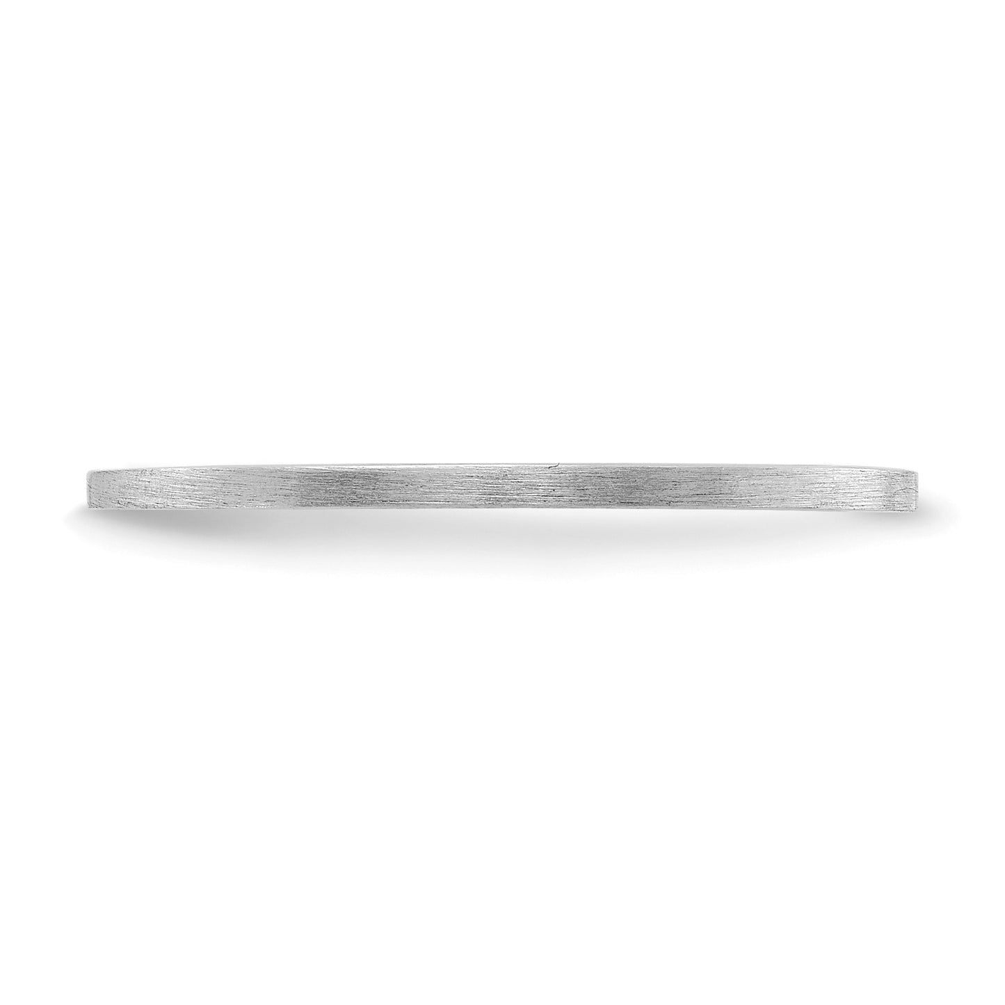 14K White Gold 1.2mm Flat Satin Stackable Band Size 4.5