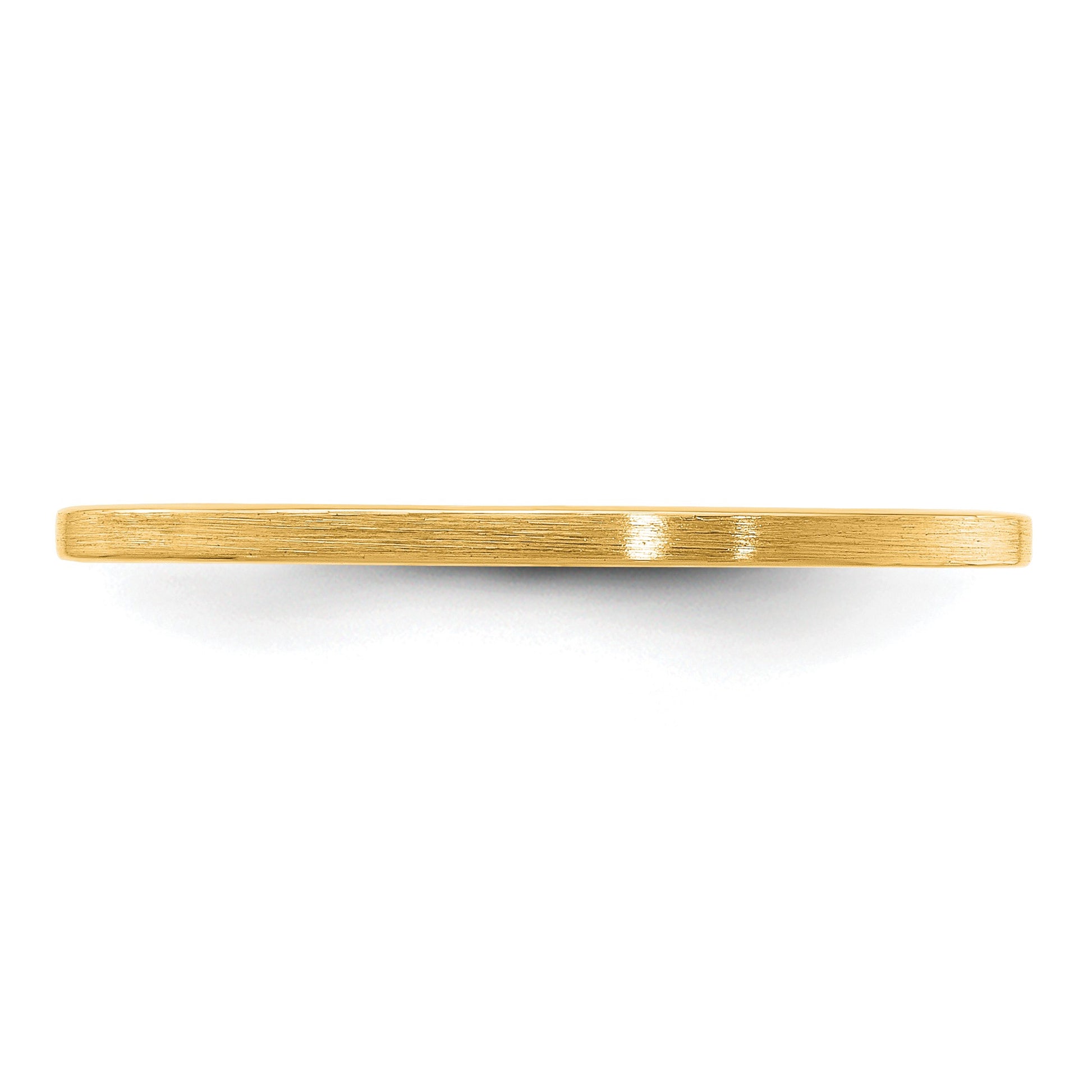 14K Yellow Gold 1.2mm Flat Satin Stackable Band Size 5