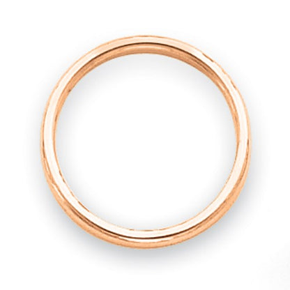 14k Rose Gold Polished 2mm Stackable Band Size 4.5