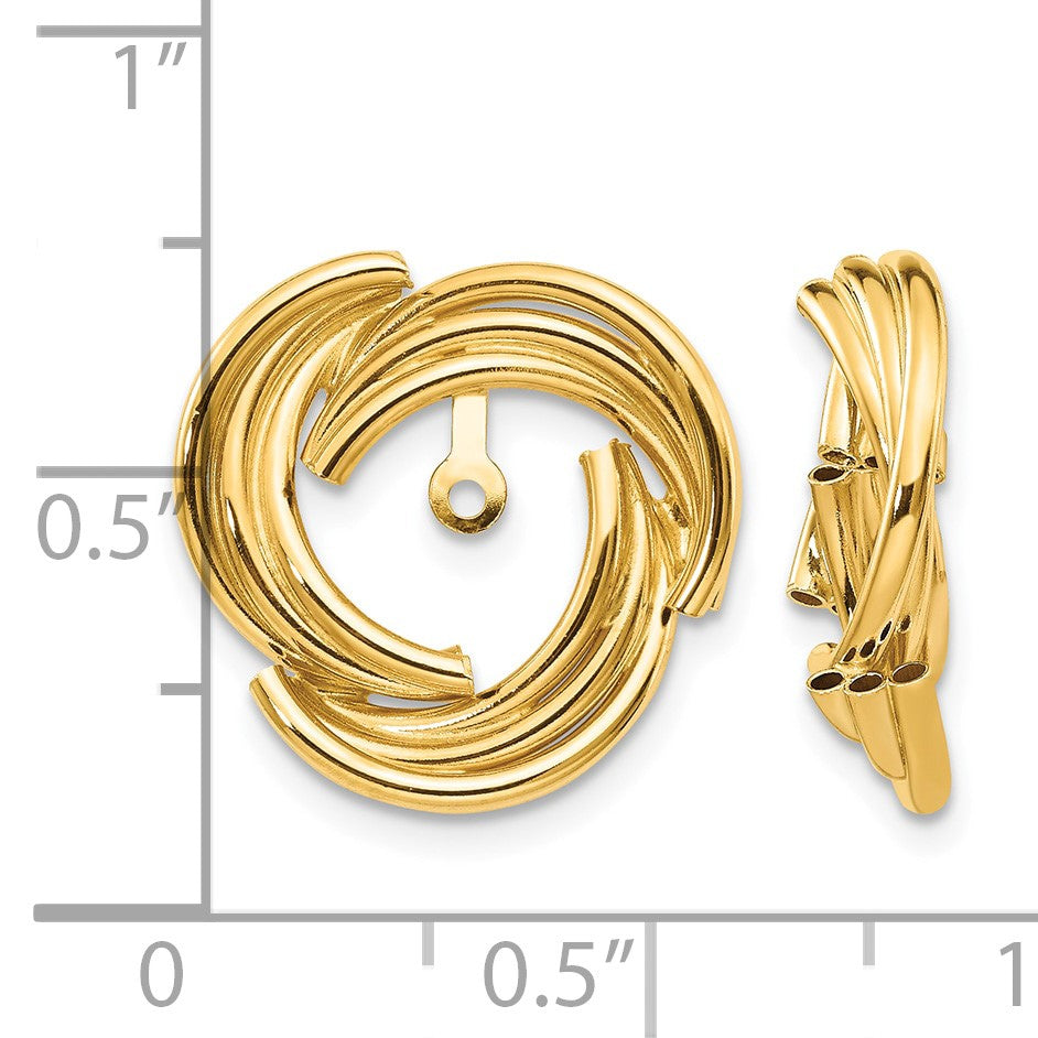 14k Polished Fancy Earring Jackets