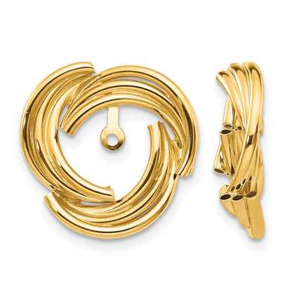 14k Polished Fancy Earring Jackets