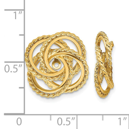 14k Polished and Twisted Fancy Earring Jackets