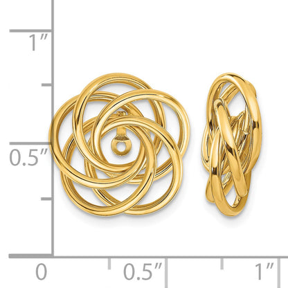 14k Polished Love Knot Earring Jackets