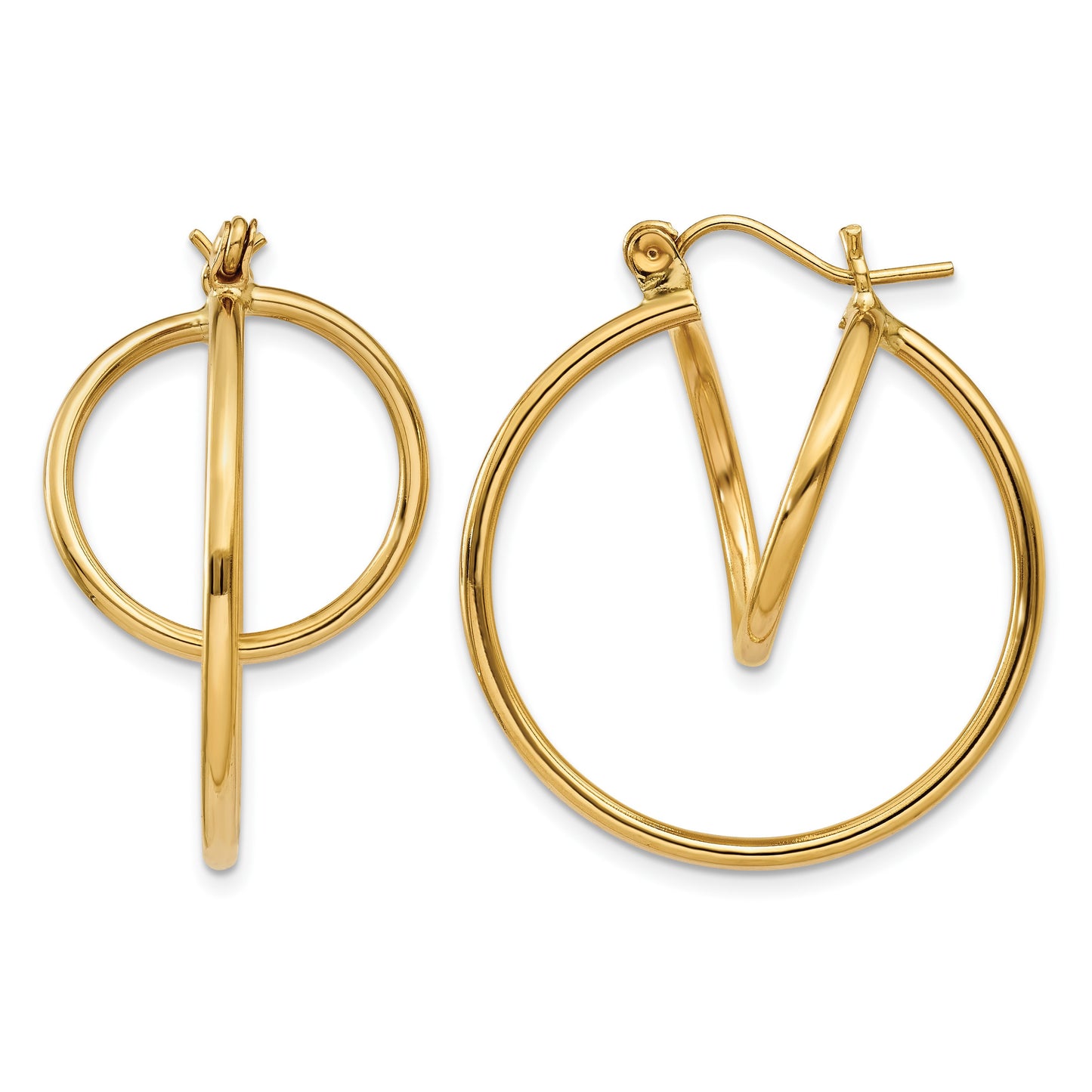 14k Fashion Circle Hoop Earrings