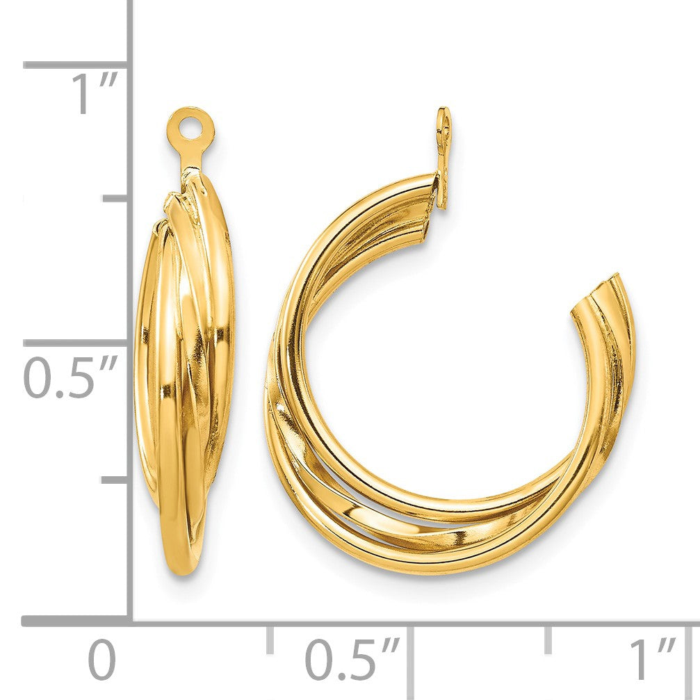 14k Polished Hoop Earring Jackets
