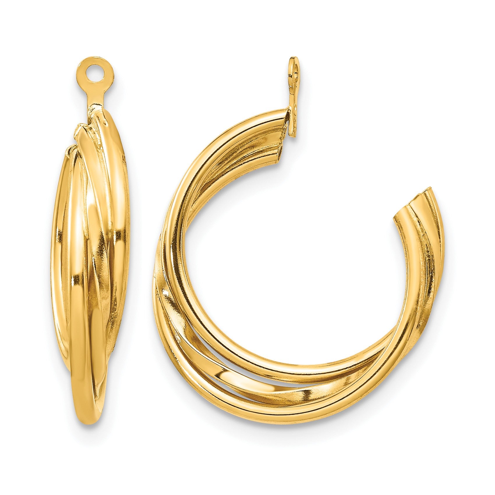 14k Polished Hoop Earring Jackets