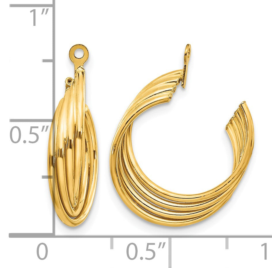 14k Polished Hoop Earring Jackets