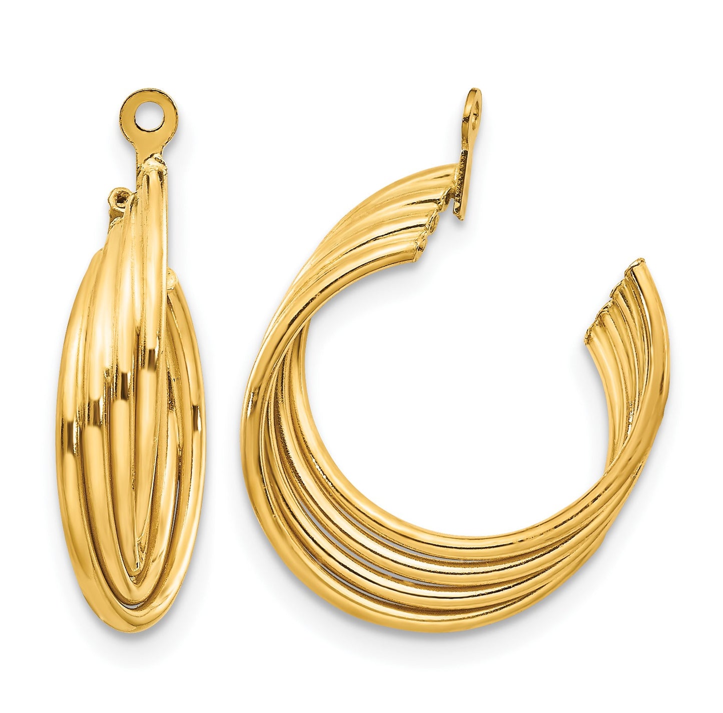 14k Polished Hoop Earring Jackets