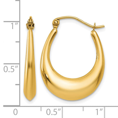 14k Polished Hoop Earrings