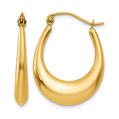 14k Polished Hoop Earrings