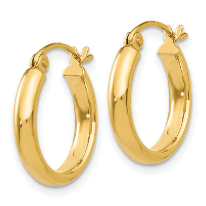 14k Yellow Gold Polished Hoop Earring