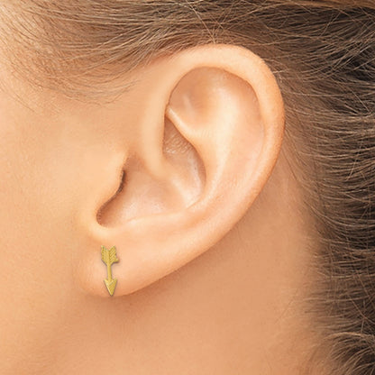 14k Polished Arrow Post Earrings