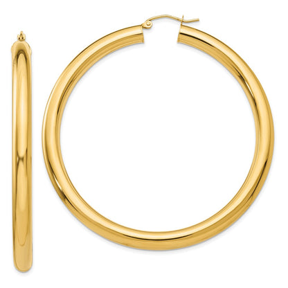 14k Polished 5mm Tube Hoop Earrings