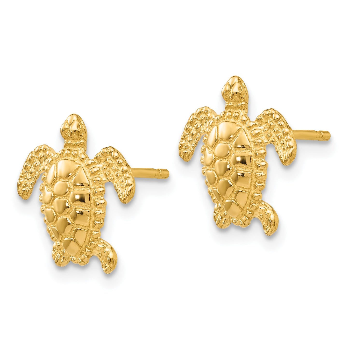 14k Sea Turtle Post Earrings