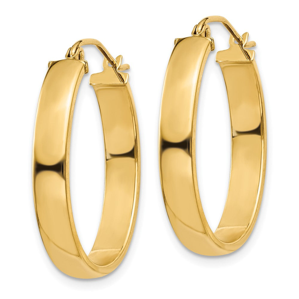 14k Lightweight Oval Hoop Earrings