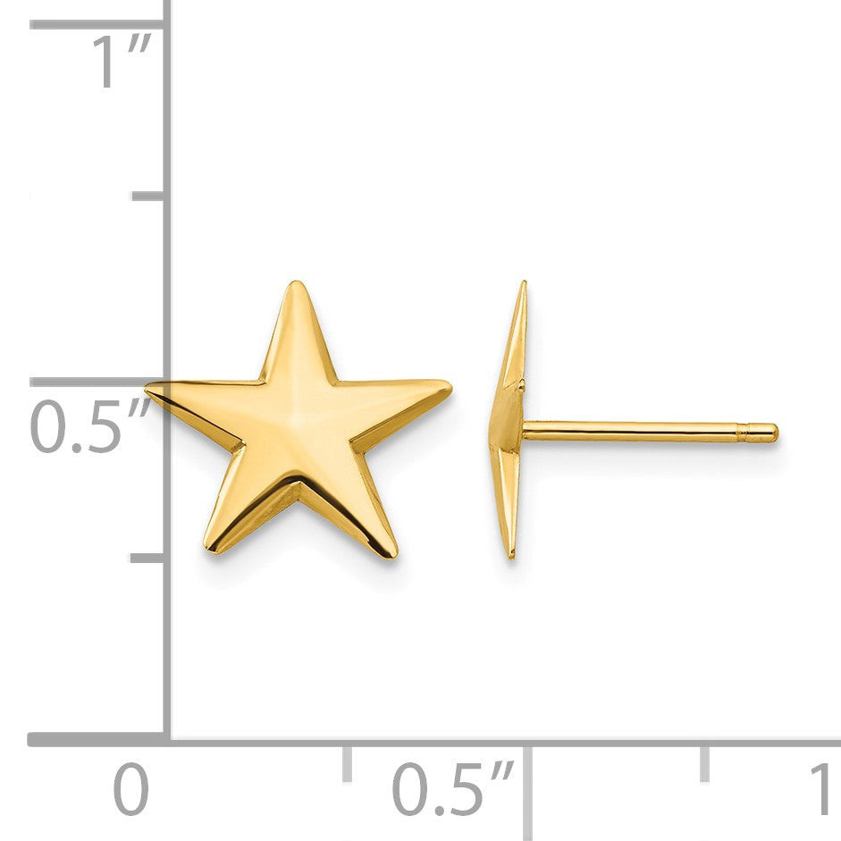 14k Nautical Star Post Earrings