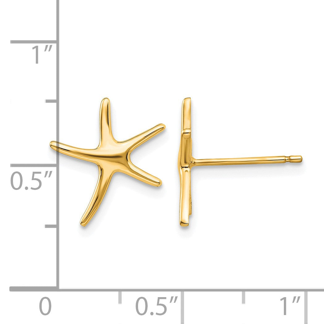 14k Starfish Post Earrings