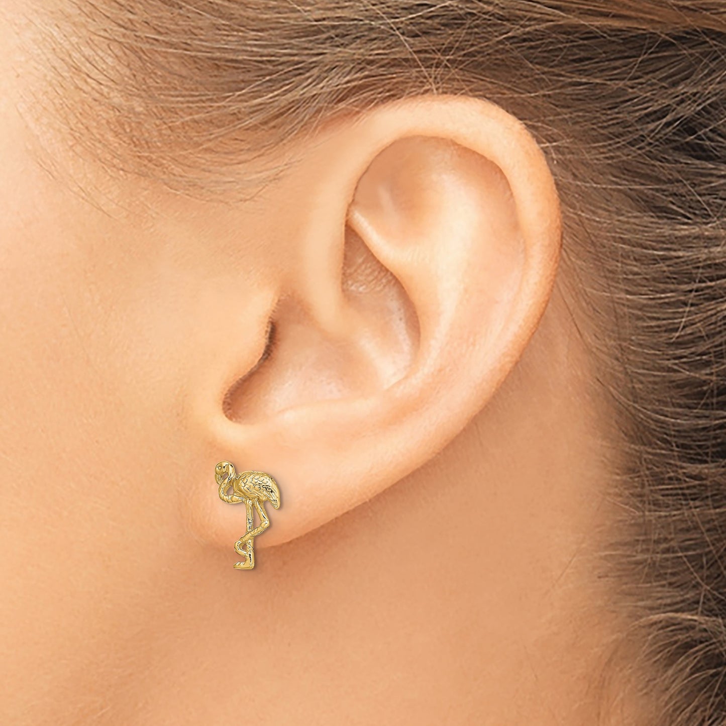 14K Flamingo Post Earrings