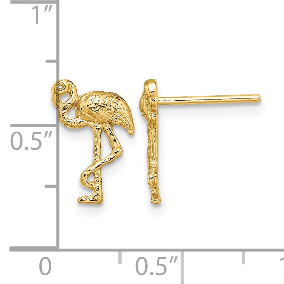 14K Flamingo Post Earrings