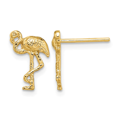 14K Flamingo Post Earrings