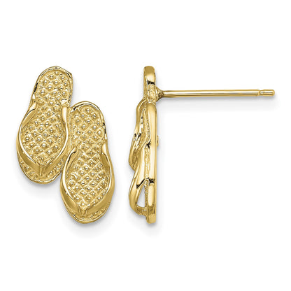 14K Pair of Flip-Flops Post Earrings