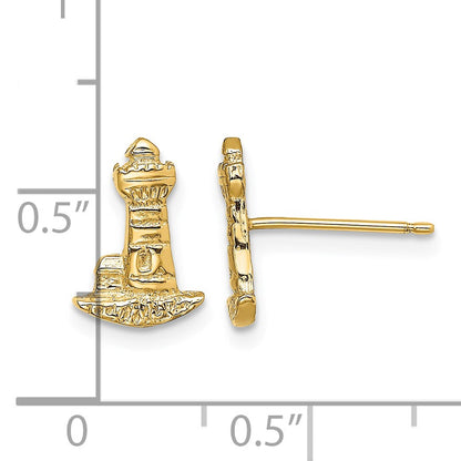 14K Lighthouse Post Earrings