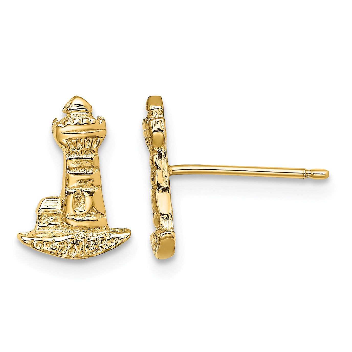 14K Lighthouse Post Earrings