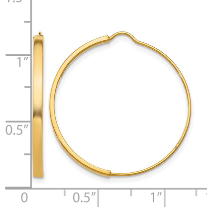 14k 1.75x27mm Wire Hoop Earrings